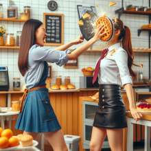 Sleazoid44: Rude Bakery Customers Get Pied