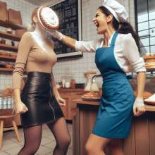 Sleazoid44: Rude Bakery Customers Get Pied