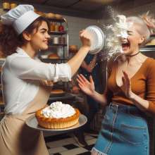 Sleazoid44: Rude Bakery Customers Get Pied