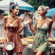 Sleazoid44: Bake Sale Pie Fight