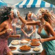 Sleazoid44: Bake Sale Pie Fight