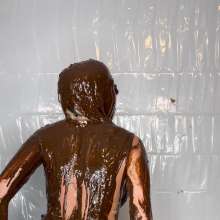 Slimed Models: Topless Ashley Cakes Herself, Chocolate Slimed, and Pied