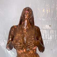 Slimed Models: Topless Ashley Cakes Herself, Chocolate Slimed, and Pied