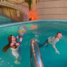 Wet Live Team: Two Girlfriends Getting Completely Wet Playing in the Pool