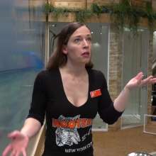 WildThang: Waitress in Black Uniform Serves Drinks Poolside