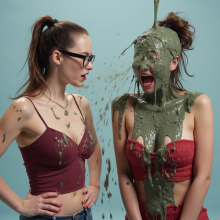 wammypinupart: green slimed (Flux)