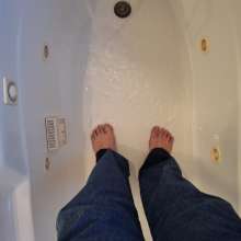 Chuck M: getting in the bath tub