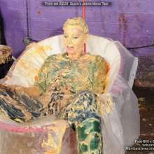 DungeonMasterOne: Susie gets drenched in mixed mess in her jeans and knotted shirt!