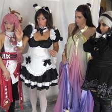 Jayce: 4 Girl Pie/Slime Fight in Expensive Cosplay!  (to Nude)