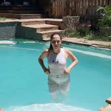 Thefetishgirl: All White in the Pool