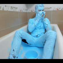 MessyGuys: Blonde Model Ralph Takes a Creamy Slime Bath in a Tuxedo