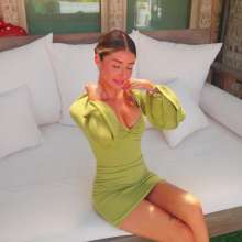 WetlookFashion: Diana Gets Wet in a Sexy Short Dress and Heels