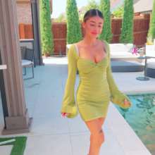 WetlookFashion: Diana Gets Wet in a Sexy Short Dress and Heels