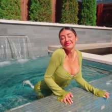 WetlookFashion: Diana Gets Wet in a Sexy Short Dress and Heels