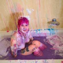 messyhot: English Raver Girl Candi Slimed for Her First Time