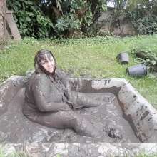 Darkabyss445: Formal Dress, and Socks Sensual Mud Play