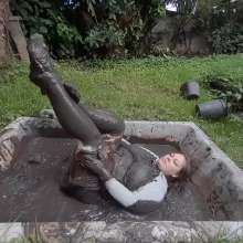 Darkabyss445: Formal Dress, and Socks Sensual Mud Play