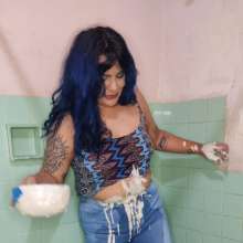 Gunge_baddy: Having Fun with Cake Butter inside My Jeans