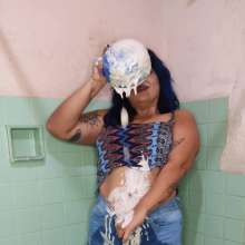 Gunge_baddy: Having Fun with Cake Butter inside My Jeans