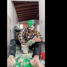 MessyGuys: Hot Hunk Cakes Himself and Covers in Creamy Mess