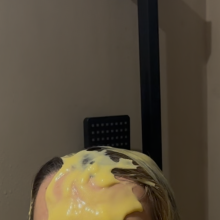 Galactico91: My wife takes a custard gunging!