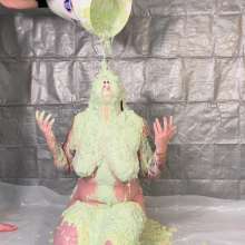 Slimed Models: Kazzy Slimed With Shoot Leftovers (Naked)