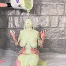 Slimed Models: Kazzy Slimed With Shoot Leftovers (Naked)