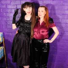 DungeonMasterOne: Lily and Melody: PVC Jeans Vs Messy Dirndl