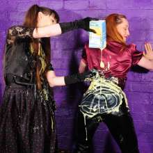 DungeonMasterOne: Lily and Melody: PVC Jeans Vs Messy Dirndl
