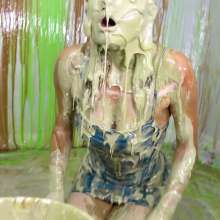 Miss Nicole: Margot Is Slime Blasted in a Blue Satin Dress (2024 Edit)