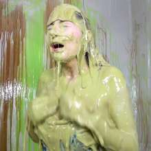 Miss Nicole: Margot Is Slime Blasted in a Blue Satin Dress (2024 Edit)