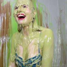 Miss Nicole: Margot Is Slime Blasted in a Blue Satin Dress (2024 Edit)