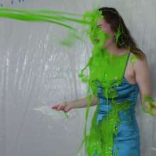 Miss Nicole: Margot Is Slime Blasted in a Blue Satin Dress (2024 Edit)