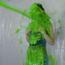Miss Nicole: Margot Is Slime Blasted in a Blue Satin Dress (2024 Edit)