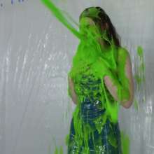 Miss Nicole: Margot Is Slime Blasted in a Blue Satin Dress (2024 Edit)