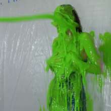 Miss Nicole: Margot Is Slime Blasted in a Blue Satin Dress (2024 Edit)