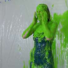 Miss Nicole: Margot Is Slime Blasted in a Blue Satin Dress (2024 Edit)