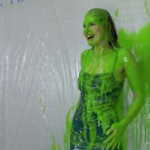 Miss Nicole: Margot Is Slime Blasted in a Blue Satin Dress (2024 Edit)