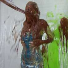 Miss Nicole: Margot Is Slime Blasted in a Blue Satin Dress (2024 Edit)