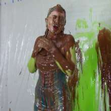Miss Nicole: Margot Is Slime Blasted in a Blue Satin Dress (2024 Edit)