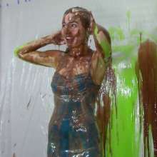 Miss Nicole: Margot Is Slime Blasted in a Blue Satin Dress (2024 Edit)