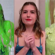 Miss Nicole: Margot Is Slime Blasted in a Blue Satin Dress (2024 Edit)
