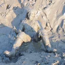 DungeonMasterOne: Maude in the Mud in Flexothane Dungarees!