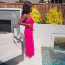 WetlookFashion: Portia's Wetlook Premiere Wearing a Sexy Pink Dress