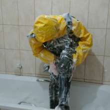 Thefetishgirl: Rain Wear Bath