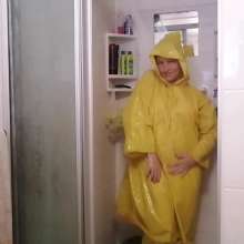 Thefetishgirl: Rainwear Comeback Shower