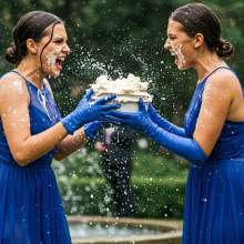 Sleazoid44: You're Wearing My Dress!  (Wet and Pied)