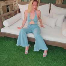 WetlookFashion: Sexy Pool Fun in Denim with Jessica