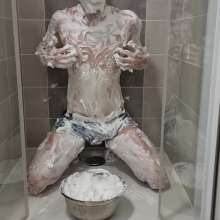 NynoGunge: Shaving Cream Fun Naked!