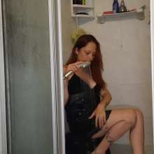 Thefetishgirl: Silk Lace Dress Getting All Wet